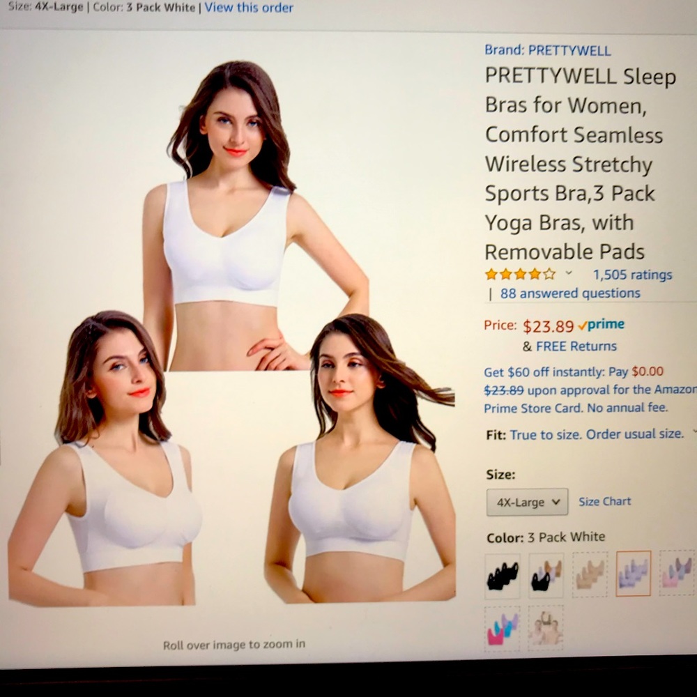 Prettywell sleep bras